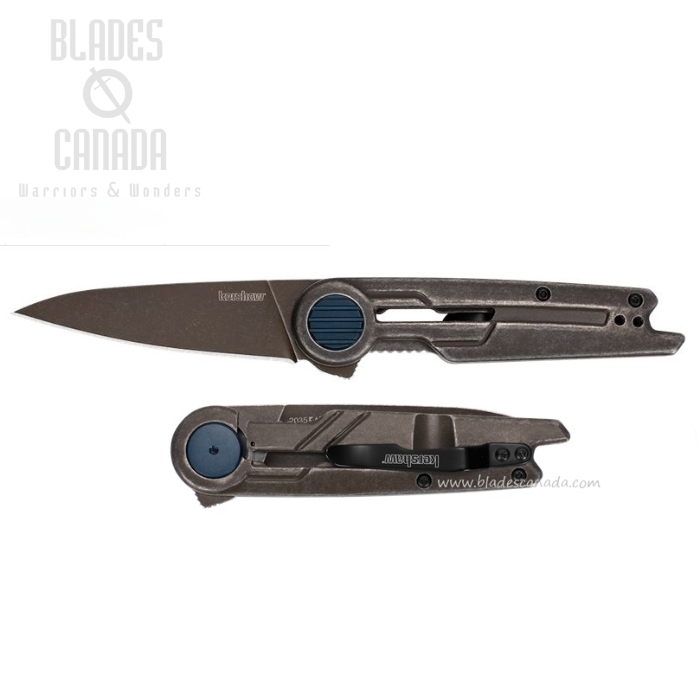 Kershaw Parsec Framelock Flipper Knife, Stainless Brown Handle, 2035 (image for) Kershaw Parsec Framelock Flipper Knife, Stainless Brown Handle, 2035