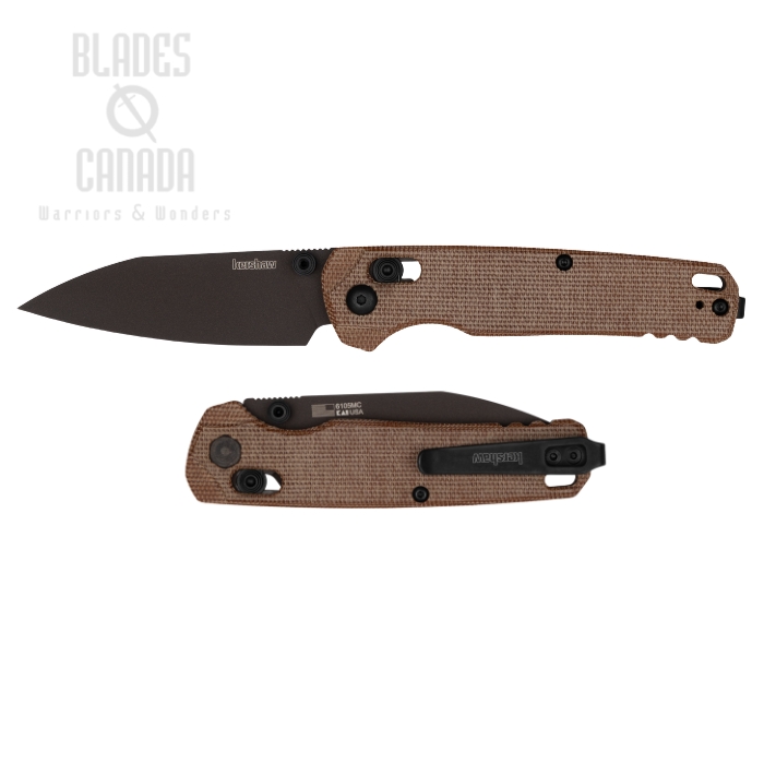 Kershaw Bel Air DuraLock Folding Knife, CPM Cru-Wear, Micarta Brown, 6105MC (image for) Kershaw Bel Air DuraLock Folding Knife, CPM Cru-Wear, Micarta Brown, 6105MC
