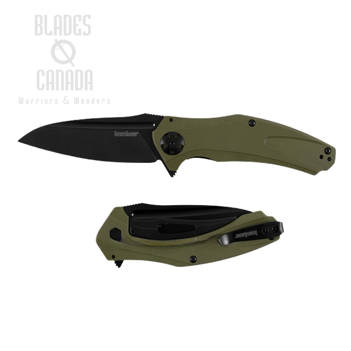 Kershaw Natrix XL Flipper Sub-Frame Folding Knife, G10 OD, 7008OLBLK (image for) Kershaw Natrix XL Flipper Sub-Frame Folding Knife, G10 OD, 7008OLBLK