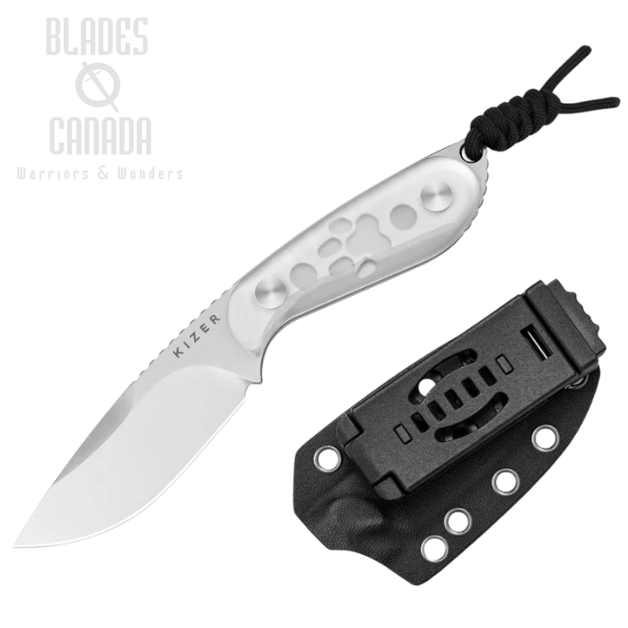 Kizer Buddy Fixed Blade Knife, AEB-L Blade, Acrylic Handle, 1081A4 Kizer Buddy Fixed Blade Knife, AEB-L Blade, Acrylic Handle, 1081A4