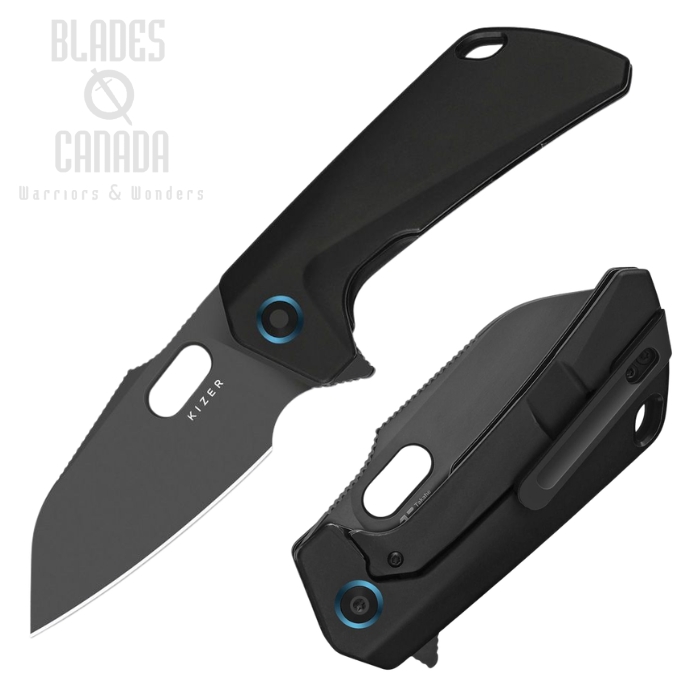 Kizer Takahe Flipper Framelock Knife, S35VN Black, Titanium Black, 3701A2 (image for) Kizer Takahe Flipper Framelock Knife, S35VN Black, Titanium Black, 3701A2