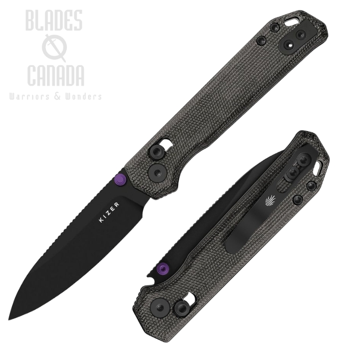 Kizer Begleiter 2.9 Clutch Lock Folding Knife, CTS-BD1 Black, Micarta Black UltreX, V3458.2CDA1 (image for) Kizer Begleiter 2.9 Clutch Lock Folding Knife, CTS-BD1 Black, Micarta Black UltreX, V3458.2CDA1