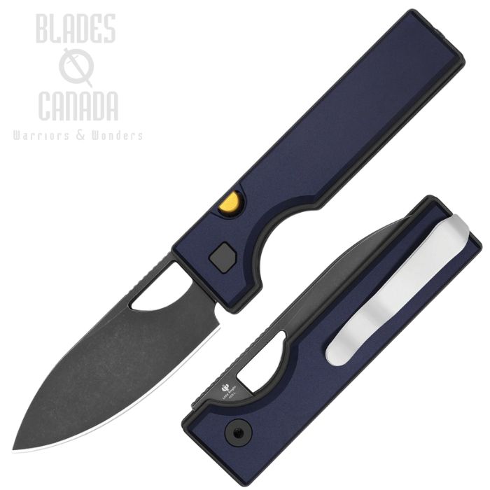Kizer Little Ringbo Button Lock Folding Knife, AEB-L Grey SW, Aluminum Blue, V3708A3 (image for) Kizer Little Ringbo Button Lock Folding Knife, AEB-L Grey SW, Aluminum Blue, V3708A3