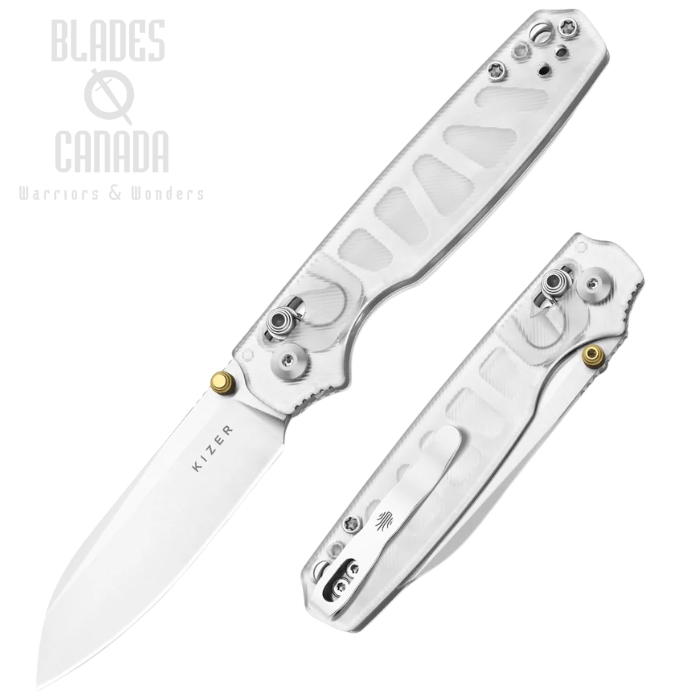 Kizer Pokiman CS Clutch Lock Folding Knife, AEB-L Satin, Acrylic Handle, V3789A5 (image for) Kizer Pokiman CS Clutch Lock Folding Knife, AEB-L Satin, Acrylic Handle, V3789A5