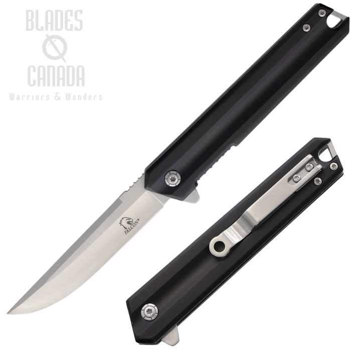 Falcon Flipper Folding Knife, Assisted Opening, 440 Stainless Satin, Aluminum Black, KS2110BK (image for) Falcon Flipper Folding Knife, Assisted Opening, 440 Stainless Satin, Aluminum Black, KS2110BK