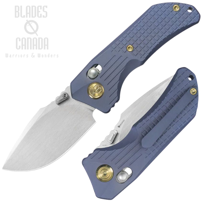 KB Knives Jarpen Crossbar Lock Folding Knife, CPM S90V Satin, Titanium Blue Frag, KUB415E (image for) KB Knives Jarpen Crossbar Lock Folding Knife, CPM S90V Satin, Titanium Blue Frag, KUB415E