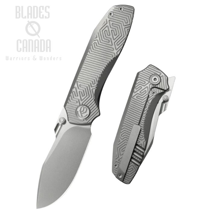 KB Knives Agera Flipper Framelock Knife, M390 Beadblast, Titanium w/Maze Milling, KUB437A (image for) KB Knives Agera Flipper Framelock Knife, M390 Beadblast, Titanium w/Maze Milling, KUB437A