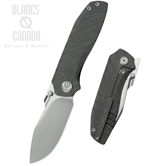 KB Knives Agera Flipper Framelock Knife, M390 Beadblast, Titanium Black w/Maze Pattern, KUB437B (image for) KB Knives Agera Flipper Framelock Knife, M390 Beadblast, Titanium Black w/Maze Pattern, KUB437B