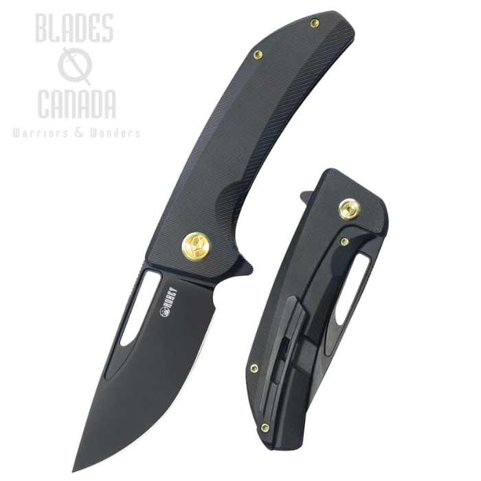 Kubey Hyperion Flipper Framelock Knife, CPM S35VN Black, Titanium BlackMicro Milling, KB368H