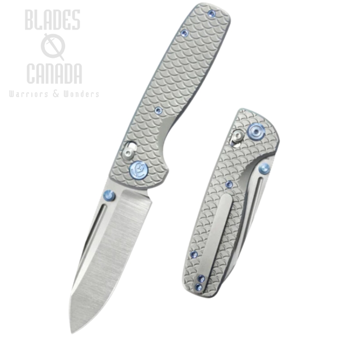 Kubey Bluff Crossbar Lock Folding Knife, S35VN Satin, Titanium Grey Pattern, KB383A