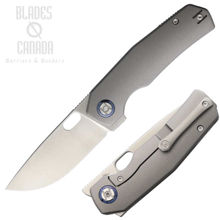 Kunwu Tao III Flipper Framelock Knife, Vanax Satin, Titanium Orange Peel, K703LT2A (image for) Kunwu Tao III Flipper Framelock Knife, Vanax Satin, Titanium Orange Peel, K703LT2A