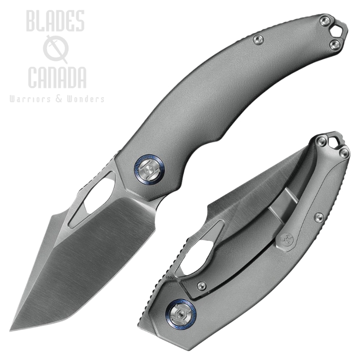 Kunwu Poon Padre Framelock Folding Knife, S90V Satin, Titanium Grey Orange Peel, K706TO-T2A (image for) Kunwu Poon Padre Framelock Folding Knife, S90V Satin, Titanium Grey Orange Peel, K706TO-T2A