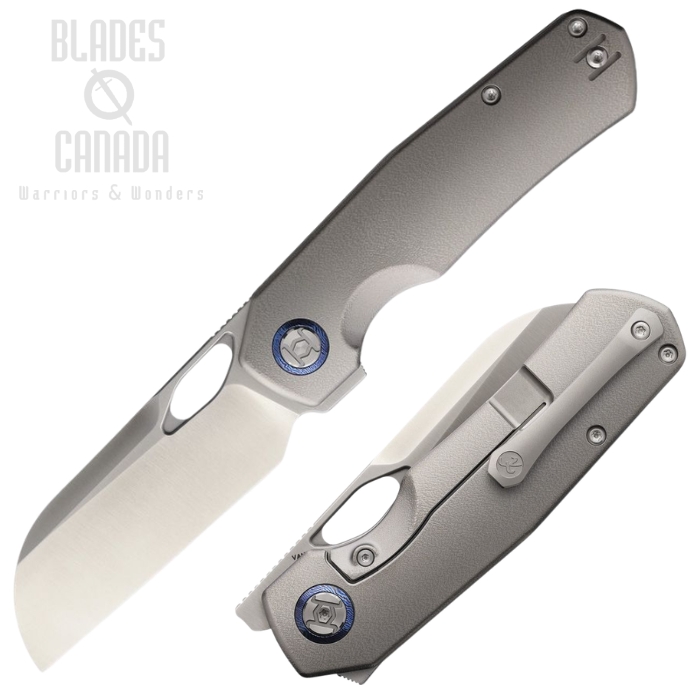 Kunwu S-Tao II Flipper Framelock Knife, Vanax Satin, Titanium Orange Peel, S703L-T2 (image for) Kunwu S-Tao II Flipper Framelock Knife, Vanax Satin, Titanium Orange Peel, S703L-T2