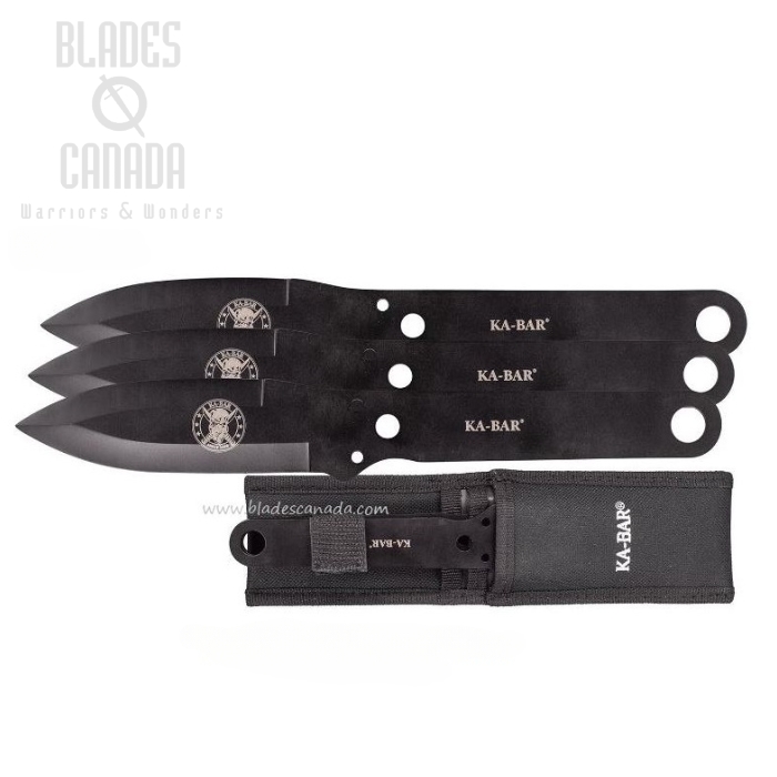 Ka-Bar Throwing Knives, Triple Set, Stainless Steel, Ka1121