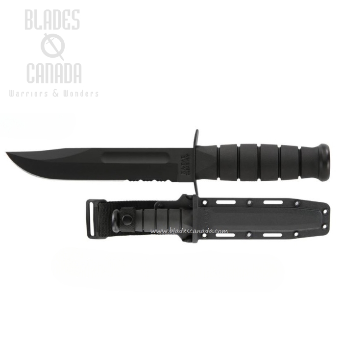 Ka-Bar Fighting Fixed Blade Knife, 1095 Cro-Van, Hard Sheath, Ka1214