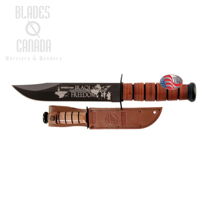 Ka-Bar USMC Operation Iraqi Freedom Commemorative Knife, 1095 Cro-Van, 9128 (image for) Ka-Bar USMC Operation Iraqi Freedom Commemorative Knife, 1095 Cro-Van, 9128