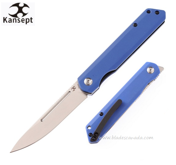 Kansept Prickle Flipper Folding Knife, 154CM, G10 Blue, T1012A4 - Click Image to Close