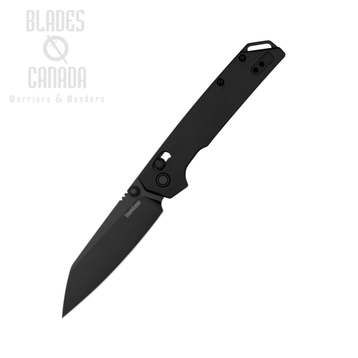 Kershaw Iridium DuraLock Folding Knife, D2 Reverse Tanto Black, Aluminum Black, 2038RBLK