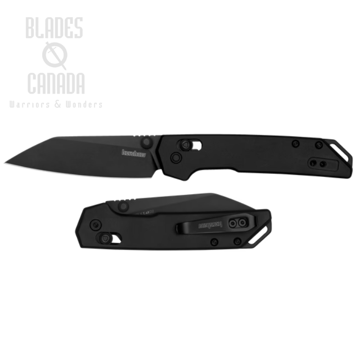 Kershaw Mini Iridium Folding Knife, D2 Black, Aluminium Black, 2051RBLK