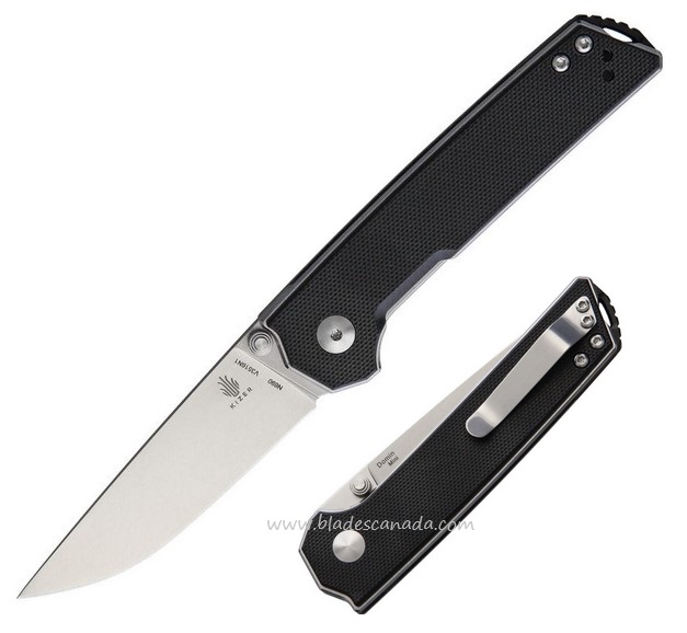 Kizer Vanguard Mini Domin Folding Knife, N690, G10 Black, V3516N1
