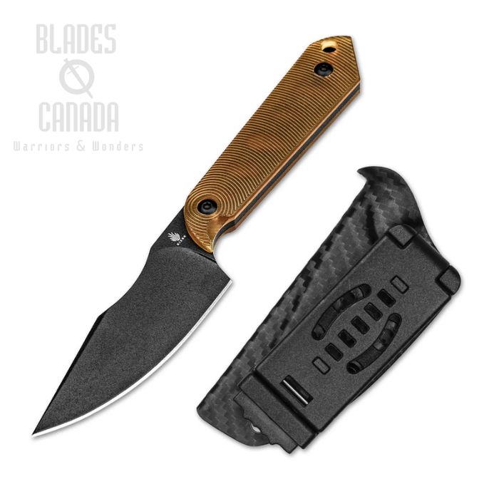 Kizer Harpoon Mini Fixed Blade Knife, CPM 3V Black, PEI Handle, Carbon Fiber Neck Sheath, KI1040S5 (image for) Kizer Harpoon Mini Fixed Blade Knife, CPM 3V Black, PEI Handle, Carbon Fiber Neck Sheath, KI1040S5