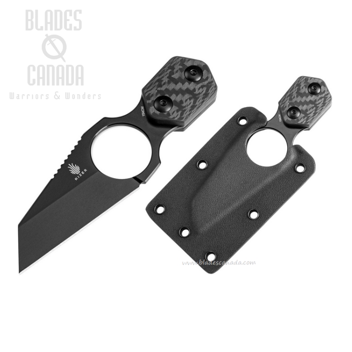 Kizer Variable Fixed Blade Knife, 154CM Black SW, Carbon Fiber, 1052A2 (image for) Kizer Variable Fixed Blade Knife, 154CM Black SW, Carbon Fiber, 1052A2