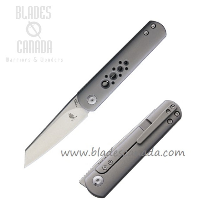 Kizer Feist Framelock Folding Knife, S35VN Reverse Tanto, Titanium, 3499S (image for) Kizer Feist Framelock Folding Knife, S35VN Reverse Tanto, Titanium, 3499S