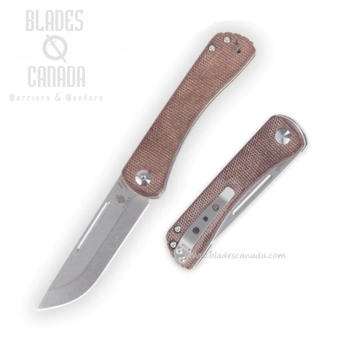 Kizer Pinch Slipjoint Folding Knife, N690, Micarta Brown, V3009N3 (image for) Kizer Pinch Slipjoint Folding Knife, N690, Micarta Brown, V3009N3