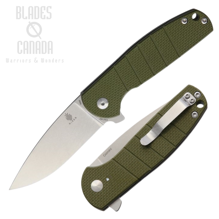 Kizer Vanguard Gemini Folding Knife, N690, G10 Green, V3471N2 (image for) Kizer Vanguard Gemini Folding Knife, N690, G10 Green, V3471N2