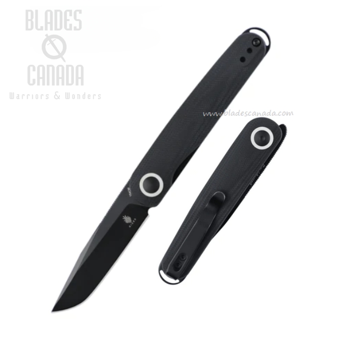 Kizer Squidward Flipper Folding Knife, 154CM Black, G10 Black, V3604C2 (image for) Kizer Squidward Flipper Folding Knife, 154CM Black, G10 Black, V3604C2