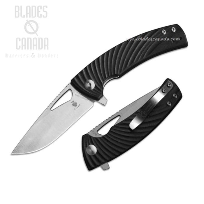 Kizer Kyre Flipper Folding Knife, VG10, G10 Black, V4484A1 (image for) Kizer Kyre Flipper Folding Knife, VG10, G10 Black, V4484A1
