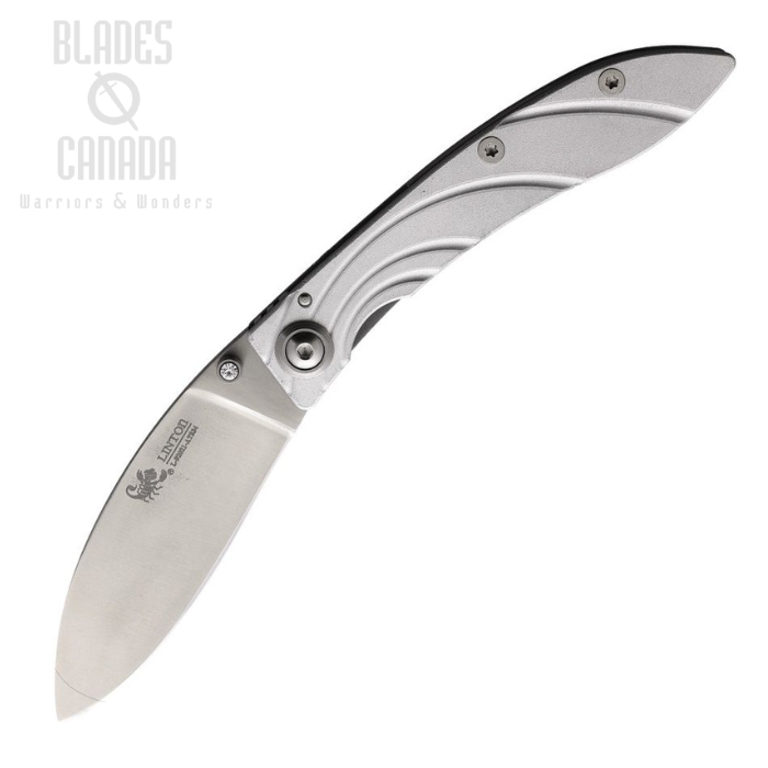 Linton Folding Knife, ATS-34 Satin, Aluminum Satin, L92021ALW