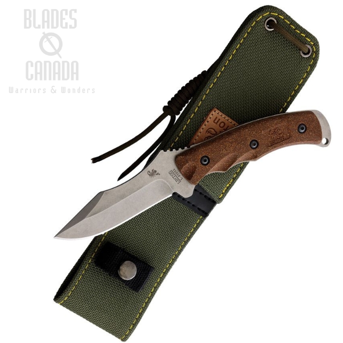 Linton Cutlery Fixed Blade Knife, Stainless SW, Brown Handle, L95052