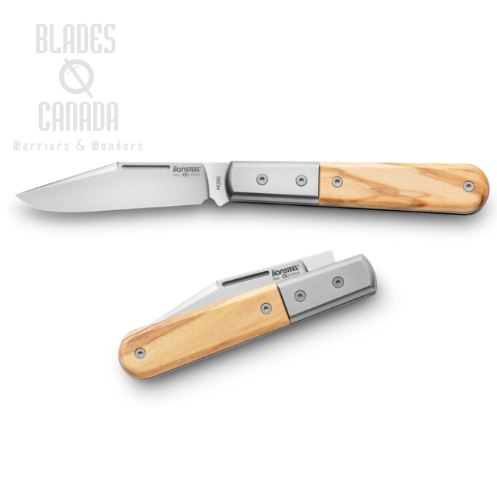 Lion Steel Barlow Shuffler Slipjoint Knife, M390, Olive Wood, CK0112UL