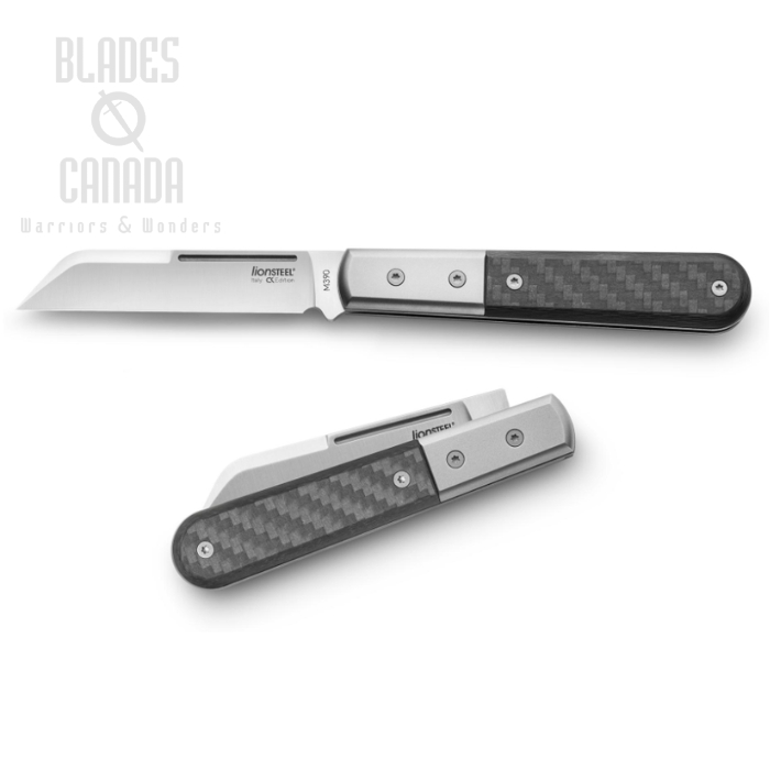 Lion Steel Barlow DOM Slipjoint Knife, M390, Carbon Fiber, CK0115CF