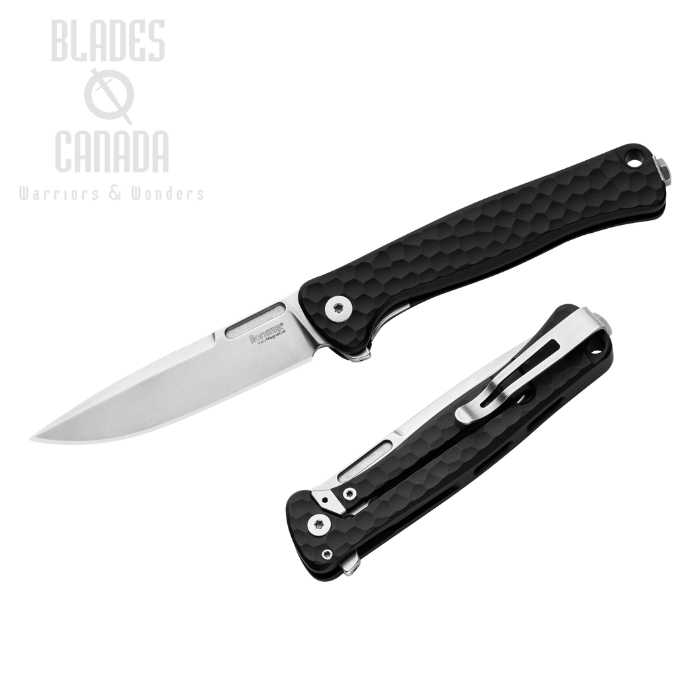 Lion Steel Emmet Flipper Framelock Knife, MagnaCut Stonewash, Aluminium Black, EM01A BS (image for) Lion Steel Emmet Flipper Framelock Knife, MagnaCut Stonewash, Aluminium Black, EM01A BS