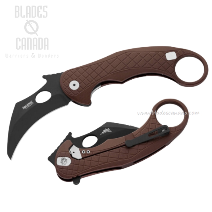 Lion Steel LE1 A EB L.E.One Flipper Framelock Knife, MagnaCut Black, Wave Opening