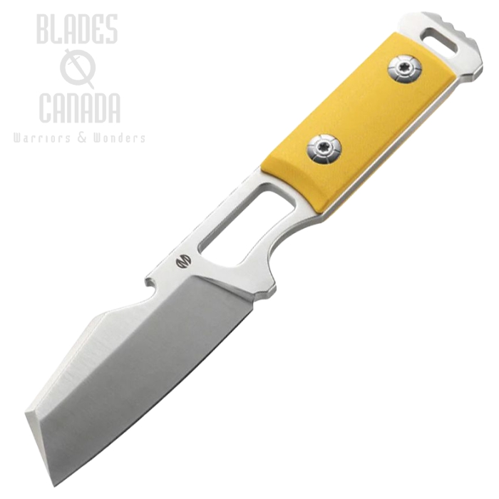 Molsect Noiz Fixed Blade Knife, 14C28N Satin, G10 Yellow, Kydex Sheath, MLS101SY (image for) Molsect Noiz Fixed Blade Knife, 14C28N Satin, G10 Yellow, Kydex Sheath, MLS101SY