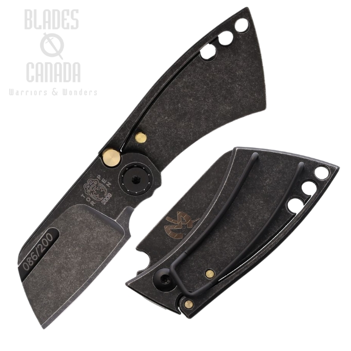 Maxknives Sepia Slipjoint Folding Knife, Limited Edition, N690 Black, MKH01B