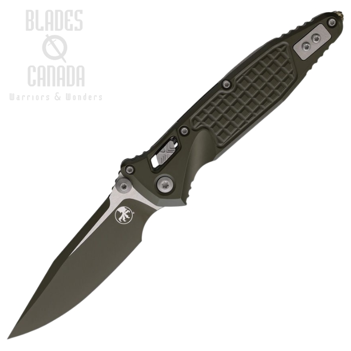 Microtech Socom Ram-Lok Folding Knife, M390 Two-Tone, Aluminum OD Green Frag, 160RL-1FRCMPOD-Z13 (image for) Microtech Socom Ram-Lok Folding Knife, M390 Two-Tone, Aluminum OD Green Frag, 160RL-1FRCMPOD-Z13