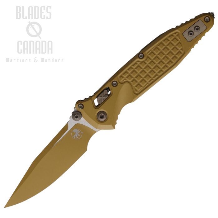Microtech Socom Ram-Lok Folding Knife, M390 Tan RAL-8000, Aluminum Tan Frag, 160RL-1FRCRA-Z23 (image for) Microtech Socom Ram-Lok Folding Knife, M390 Tan RAL-8000, Aluminum Tan Frag, 160RL-1FRCRA-Z23