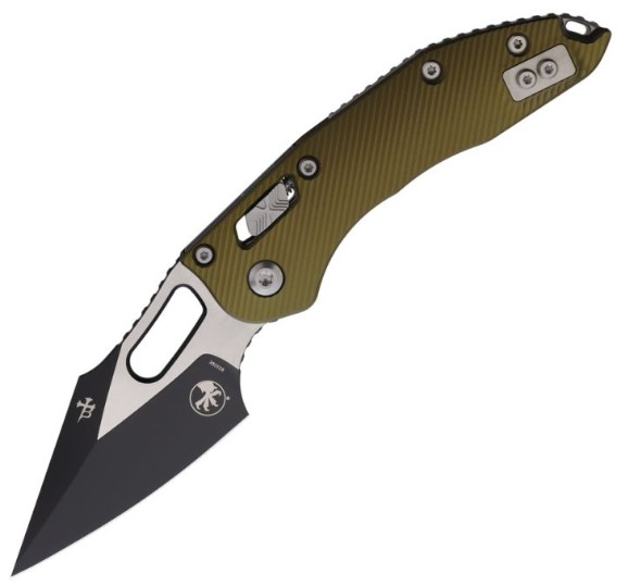 Microtech Stitch S/E Ram Lok, M390 Steel, Fluted Aluminum Handle, 169RL-1FLOD