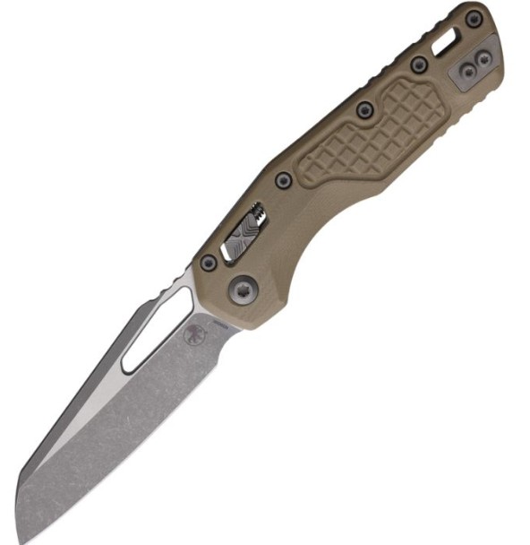 Microtech MSI Ram-Lok AP Folding Knife, M390 Steel, Frag Pattern G10, 210-10APFRGTTA