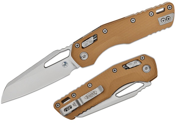 Microtech MSI Ram-Lok Folding Knife, M390MK, G10 Tan Fluted, 210-10FLGTTA