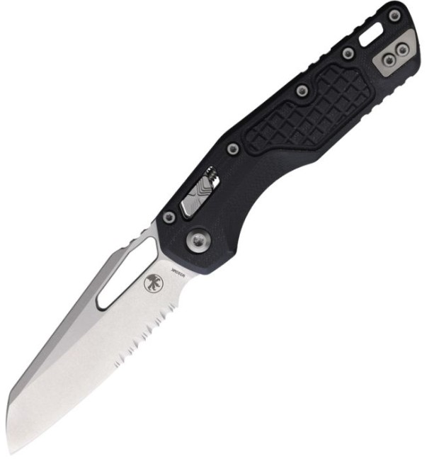 Microtech MSI Ram-Lok Folding Knife, M390 Partially Serrated, Frag Pattern G10, 210-11FRGTBK