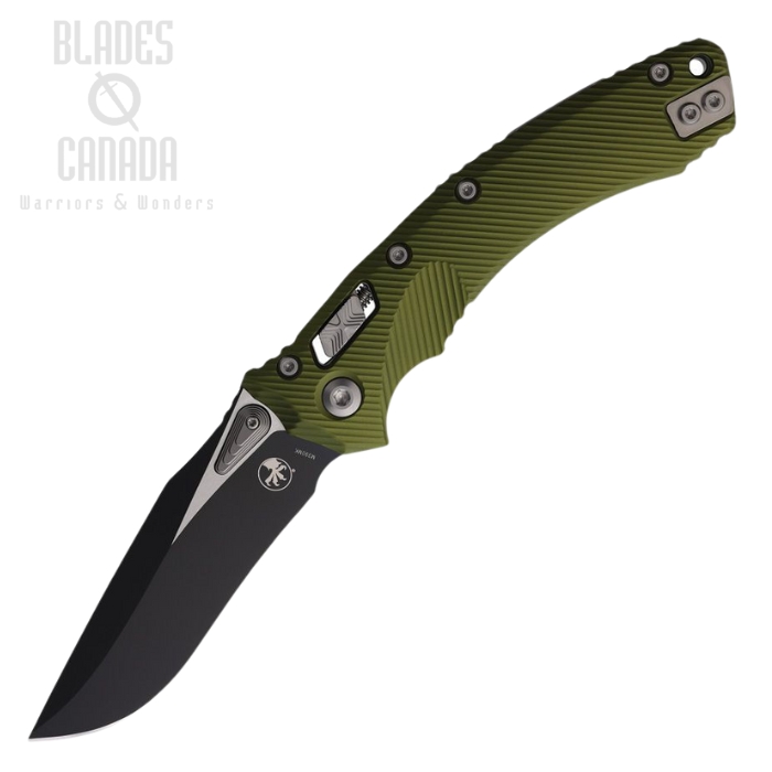 Microtech Amphibian S/E Ram-Lok Folding Knife, M390MK Two-Tone, Aluminum OD Green, 137RL-1FLOD