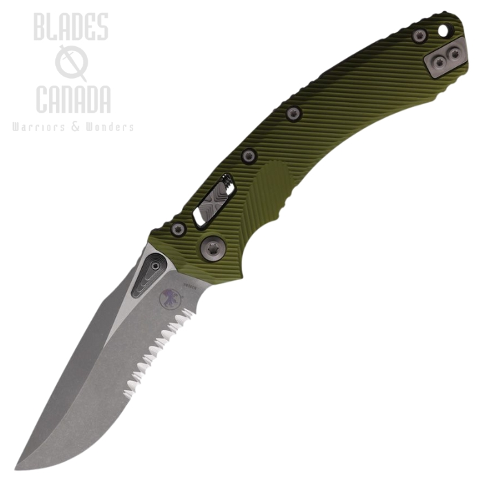 Microtech Amphibian S/E Ram-Lok Folding Knife, M390MK Apocalyptic Partially Serrated, 137RL-11APFLOD