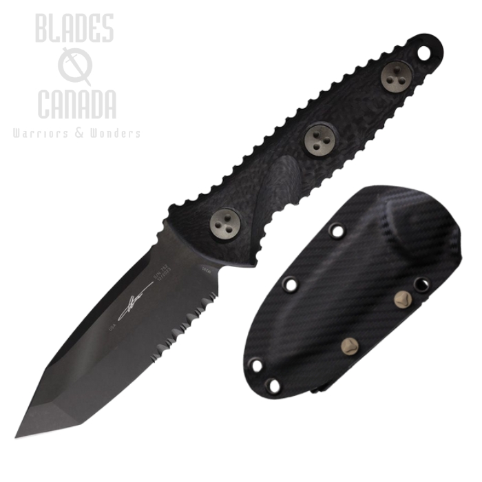 Microtech Signature Socom Alpha Mini T/E Fixed Blade Knife, Black Blade, Carbon Fiber, 114M-2 DLCCFS (image for) Microtech Signature Socom Alpha Mini T/E Fixed Blade Knife, Black Blade, Carbon Fiber, 114M-2 DLCCFS