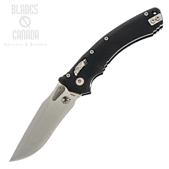 Microtech Amphibian Ram-Lok S/E Folding Knife, M390 SW, Aluminum Black, 137RL-10FL