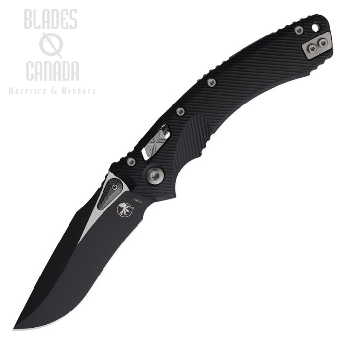 Microtech Amphibian S/E Ram-Lok Folding Knife, M390 Two-Tone, Aluminum Black, 137RL-1FL